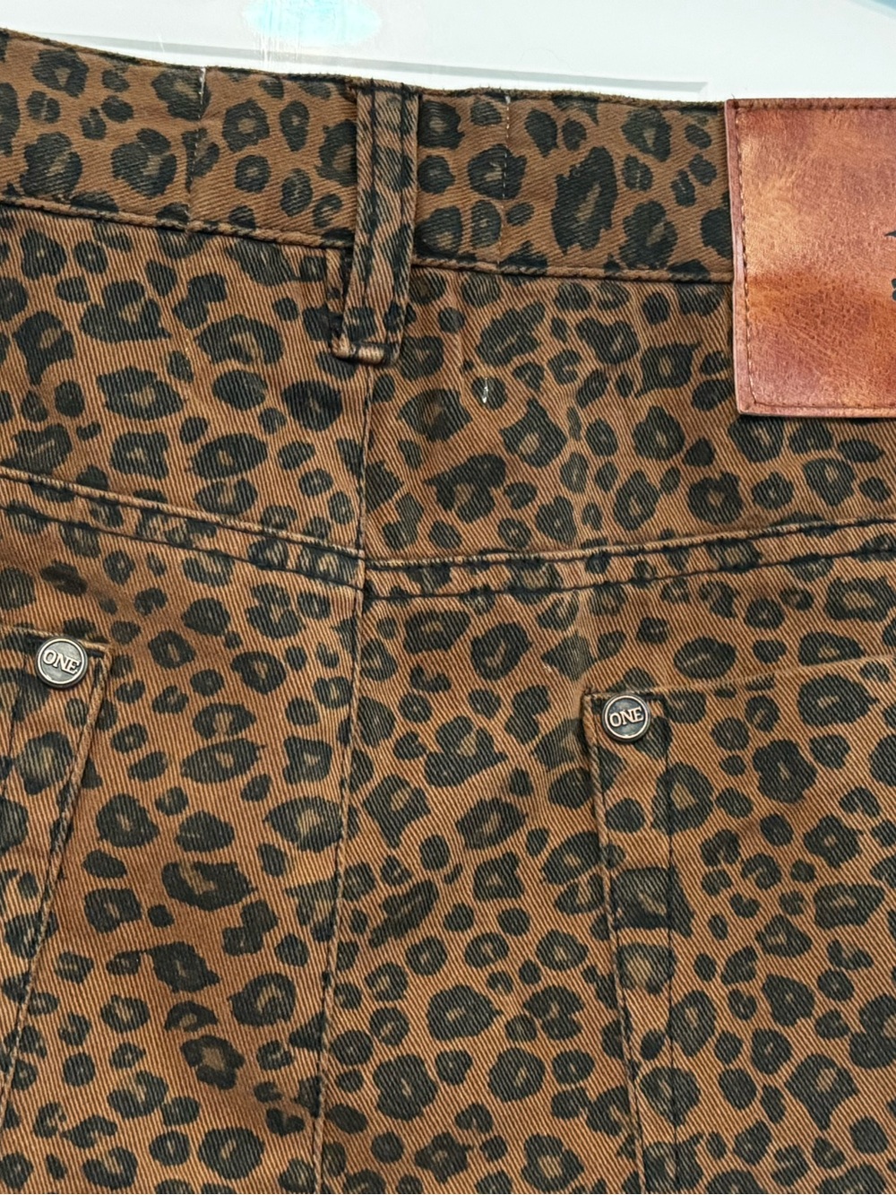 Free People One Teaspoon Cheetah Sinner barrel jeans - Tobacco - Picture 7 of 9